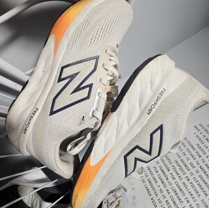 New Balance Men's Beige and Orange Athletic Shoes